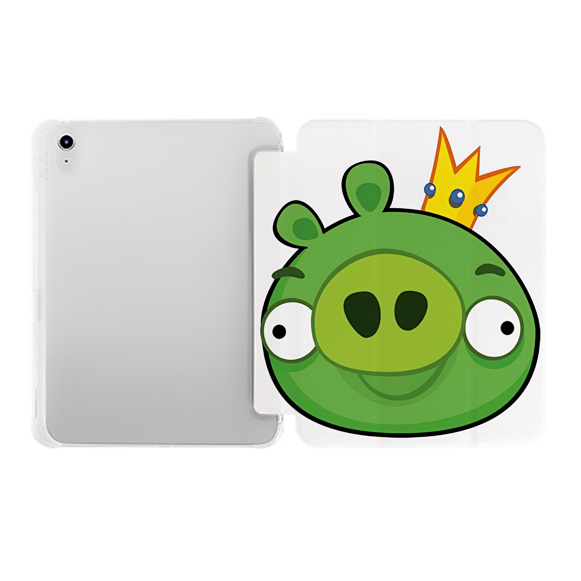 （画像用） Angry Birds アングリーバード IPad ケース ペン収納付き 三つ折りスタンド PUレザー×シリコン 対応機種9.5/10.5/10.9インチ